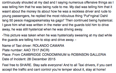 Rude taxi driver 2