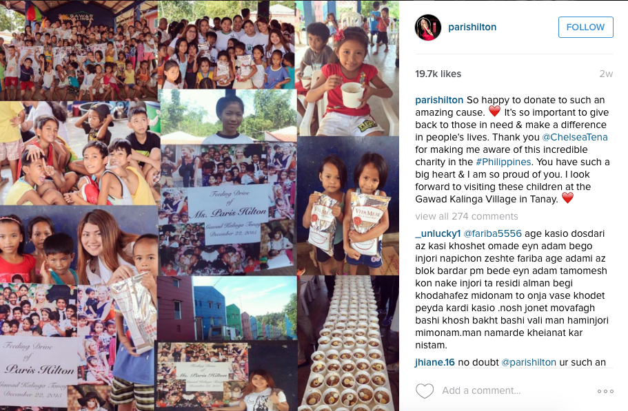 Paris Hilton Donates to Gawad Kalinga Ph, Hosts Feeding Drive 1 Screen Shot 2016-01-07 at 3.26.59 PM