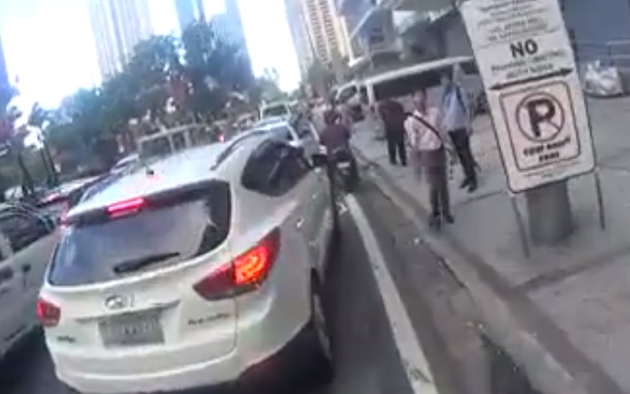 blocked bike lane ortigas