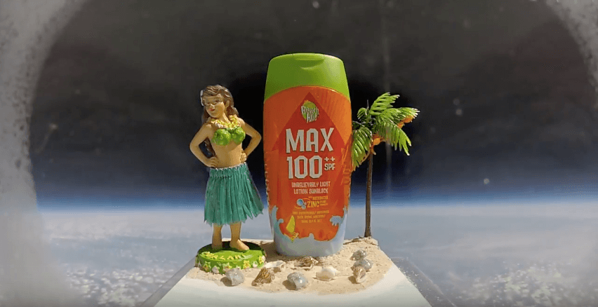 Beach Hut sunblock in space