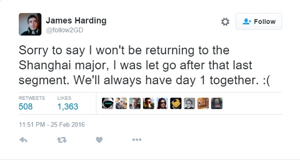 Dota 2 Shanghai Major host James '2GD' Harding releases huge official  statement