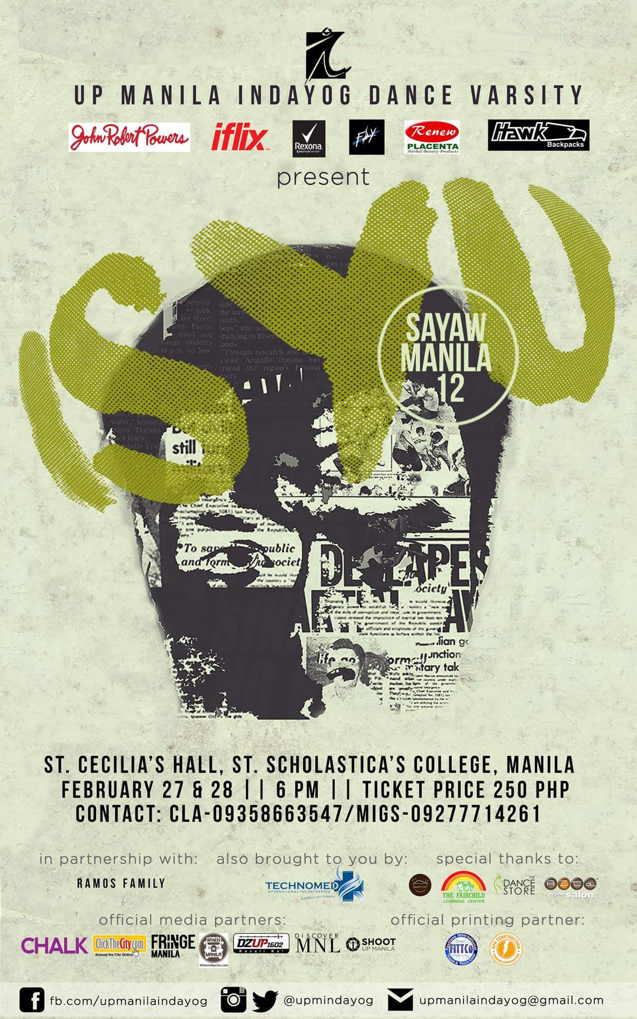 UP Manila Indayog to hold its annual benefit concert Sayaw Manila 1 Sayaw Manila 12 Isyu Poster