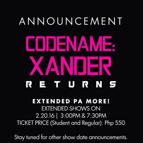 codename xander extended when in manila