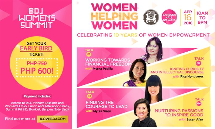 Join the BDJ Women’s Summit: Women Helping Women on April 16