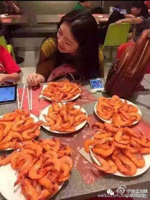 Chinese Tourists in a Prawn Buffet in Thailand (3)