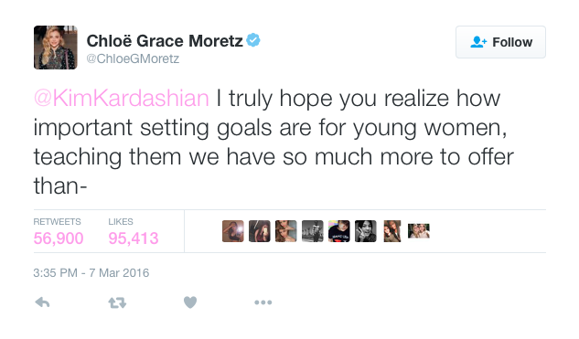 Twit-War: Chloe Moretz Calls Out Kim K "Women Have More To Offer Than Just Our Bodies" 2 kimkchloemoretzScreen Shot 2016-03-09 at 3.36.59 PM