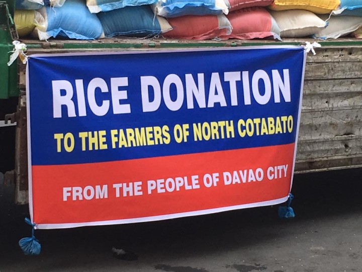 Davao donated rice to kidapawan