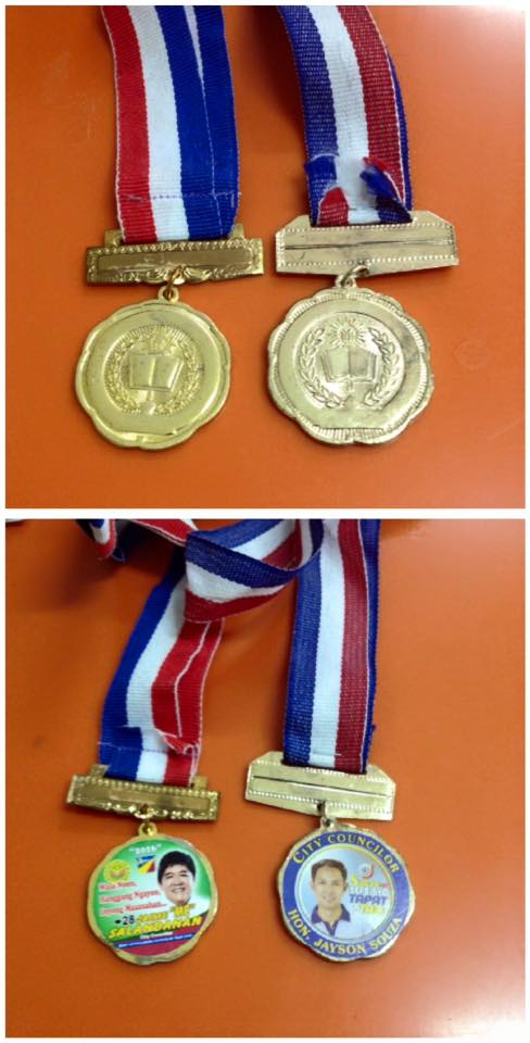 medals with candidates names
