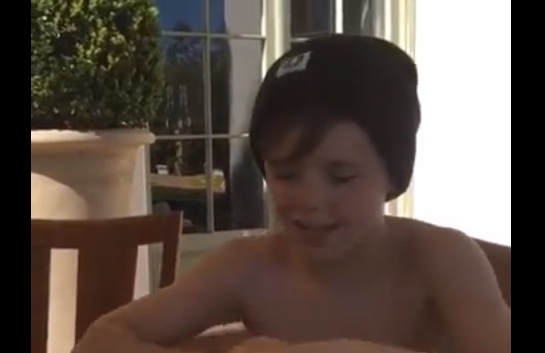 Cruz Beckham Singing Cups
