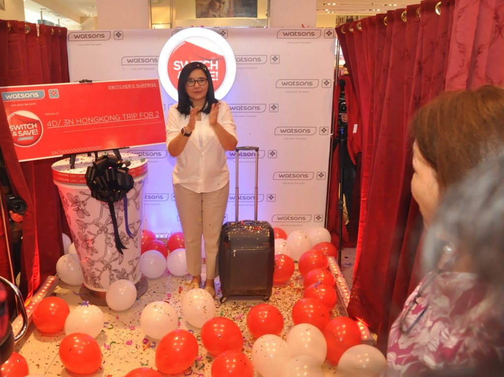 Lorna Tolentino surprises a customer with Trip to Hongkong