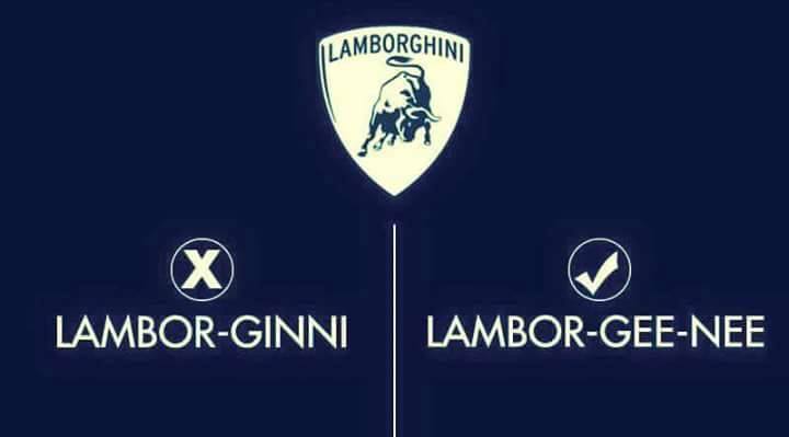 Mispronounced Brand Names Lamborghini