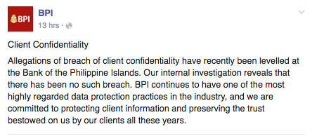 BPI Official Statement