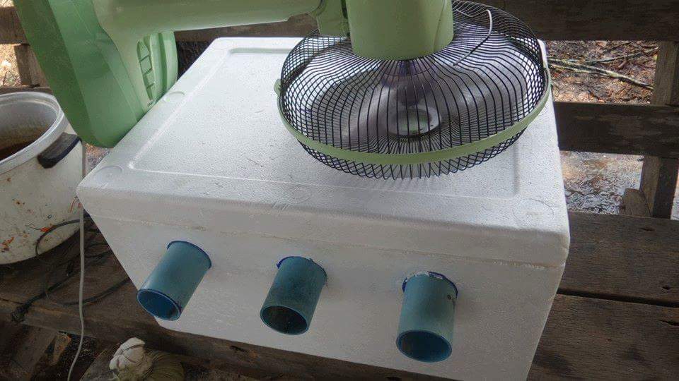 summer heat ice electric fan