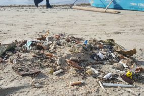 Heaps of Trash and Cigarette Butts Along El Nido's Main Beach