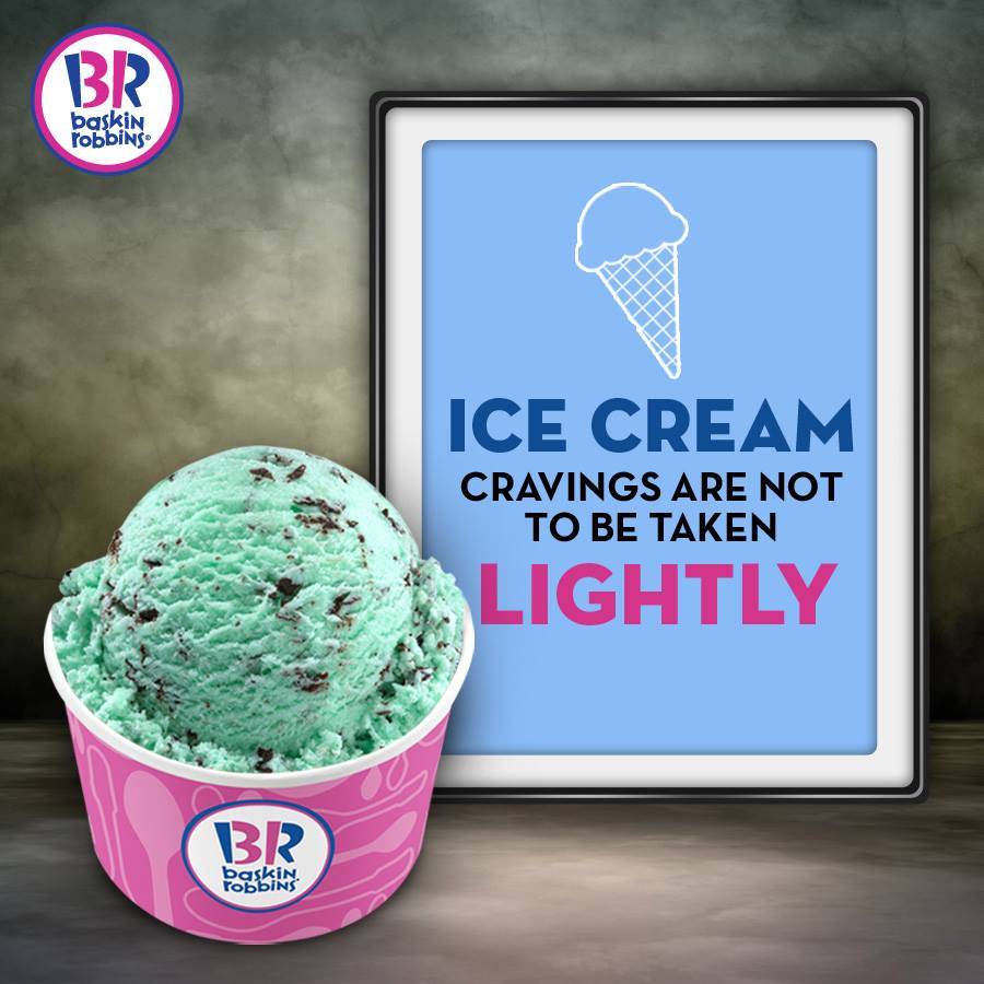 Baskin Robbins Mint Chocolate Chip Ice Cream