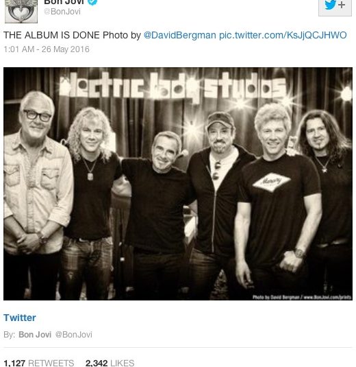 Bon Jovi New Album This House is Not for Sale Twitter Announcement