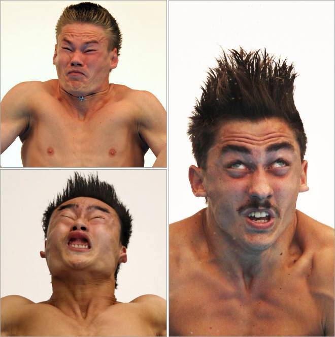 Olympic Divers Faces (2)