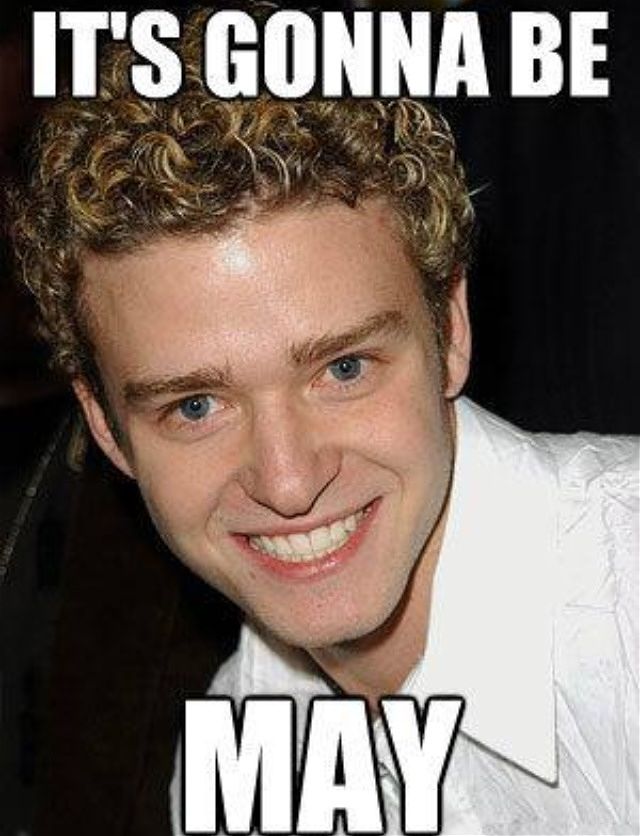 LOOK: Justin Timberlake Hopped in on the "It's gonna be May" Meme Tradition!