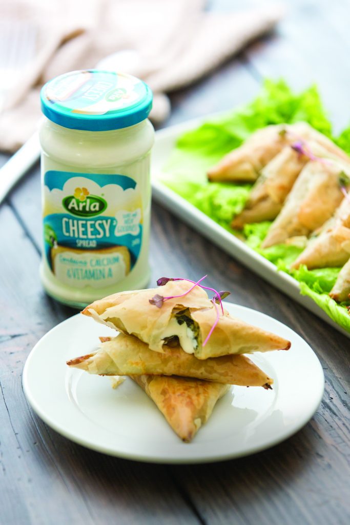 Arla Cheesy Spread with Greek Spinach and Cheese Turnover
