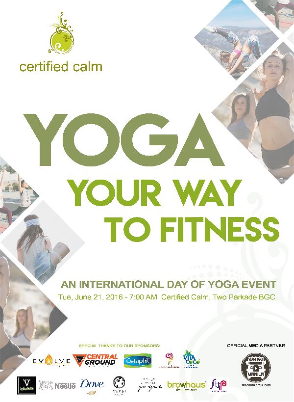 Celebrate International Yoga Day on June 21st @ Certified Calm, BGC