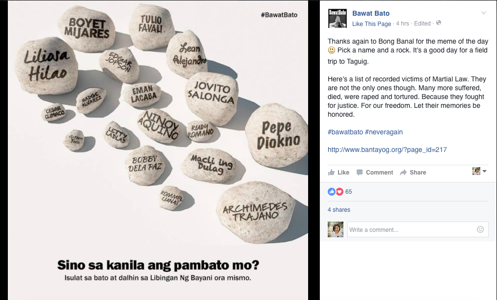 LOOK: Bawat Bato Movement Protests Marcos Hero Burial 2 bawat bato 2