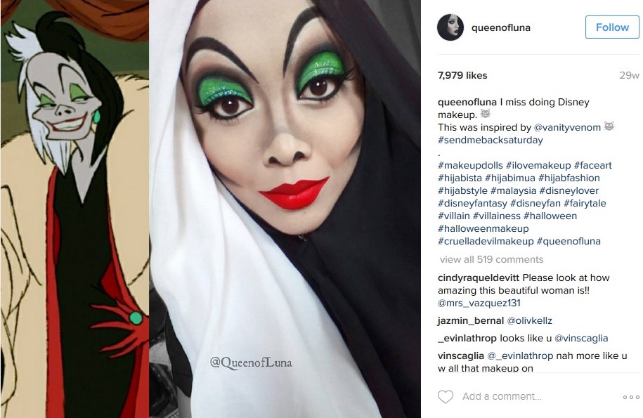 Sarswati Artist Can Turn Herself into Disney Characters Using Her Hijab