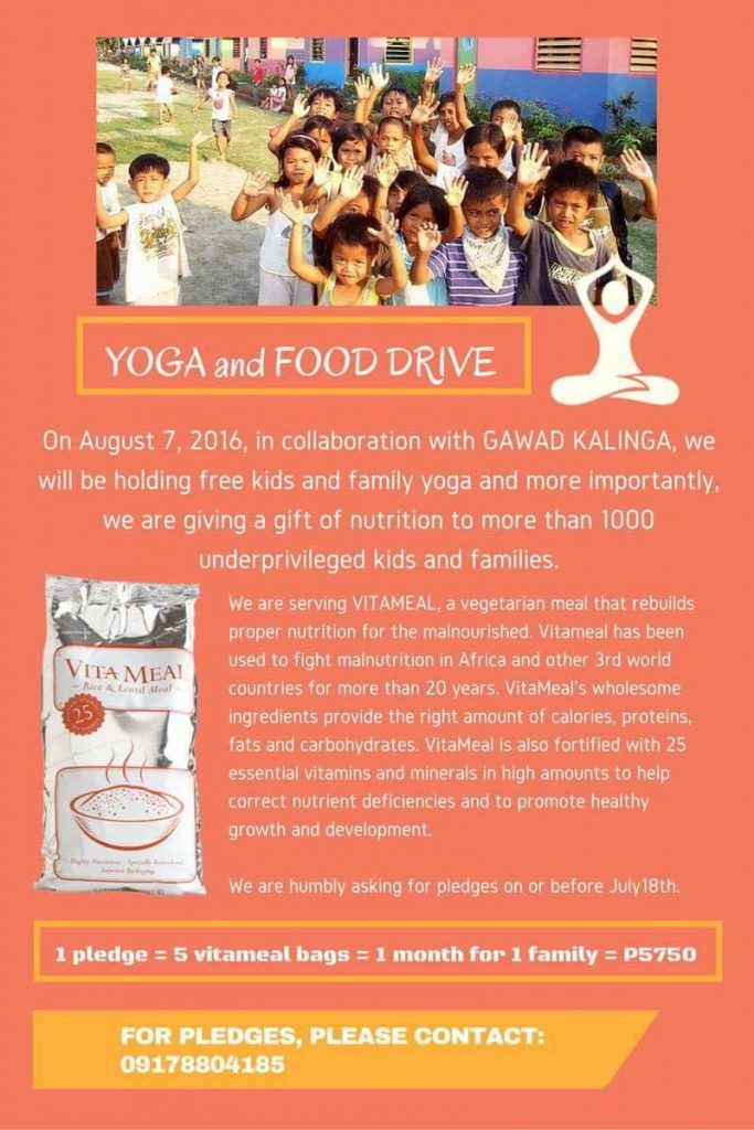 Yoga and Food Drive Gawad Kalinga