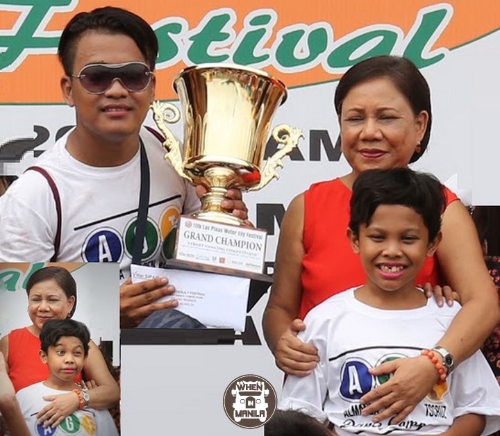 Aura's group won as grand champion in the competition. Even with Senator Cynthia Villar, Aura cannot help but flash his trademark "aura expression". 