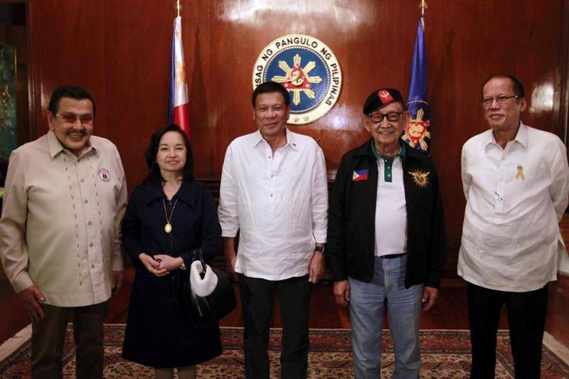 Duterte and 4 presidents