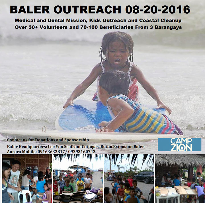 Baler Outreach Care to Donate to The Poorest Barangays in Baler?