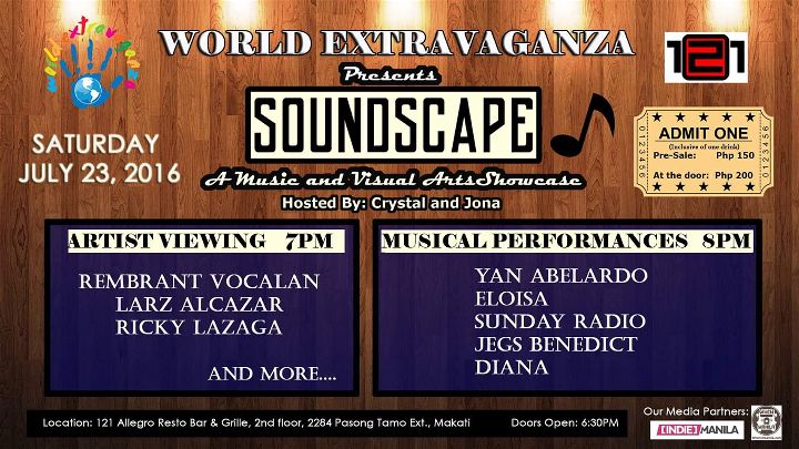 World Extravaganza Presents: Soundscape, A Music and Visual Art Showcase