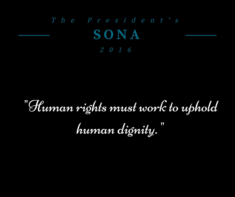 SONA 2016 Human rights