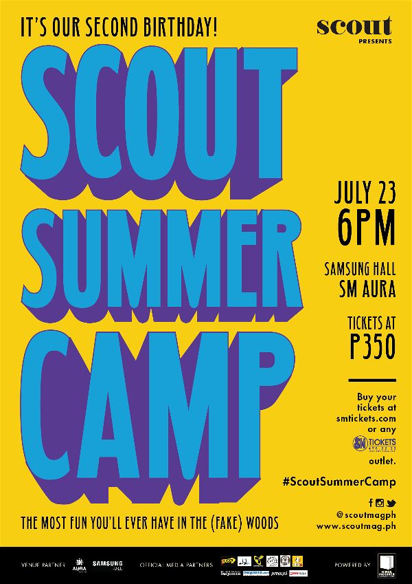 Scout Summer Camp: Celebrate Scout Magazine's Second Birthday "Outdoors" on July 23rd!
