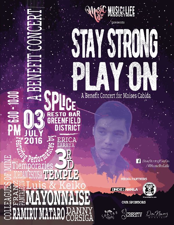 Stay Strong, Play On: A Benefit Concert featuring Mayonnaise, Danny Corsiga, Keiko Necesario, and More