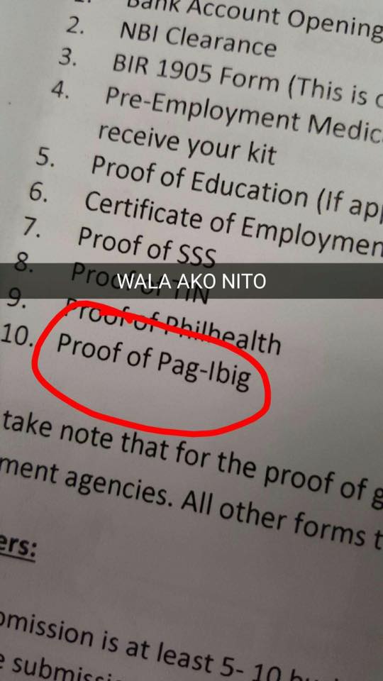 proof of pagibig