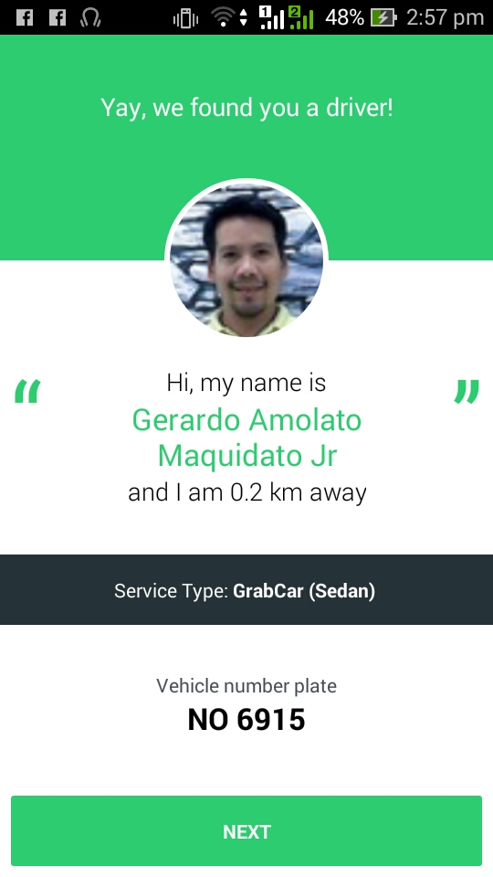 kind grab driver offers free ride