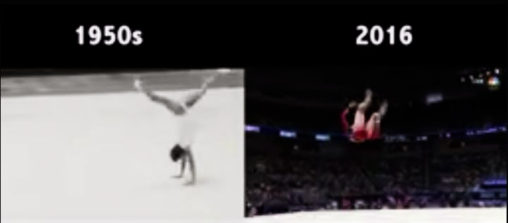 LOOK: Olympics Gymnastics in 1950 vs 2016