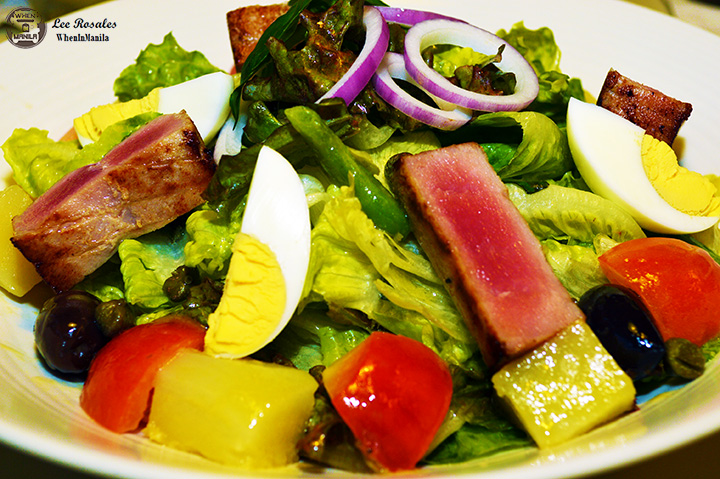 Herb nicoise with fresh pan seared tuna and mustard vinaigrette 390.00