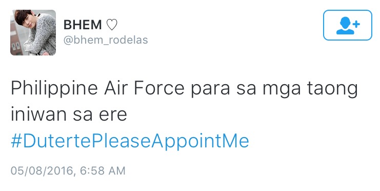 20 Wacky #DutertePleaseAppointMe Tweets to Give You a Good Laugh 18 IMG_0250