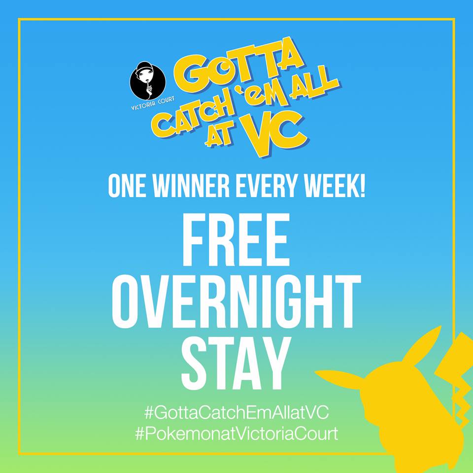 LOOK Victoria Court is Giving a Free Overnight Stay if You Catch a Pokemon There!