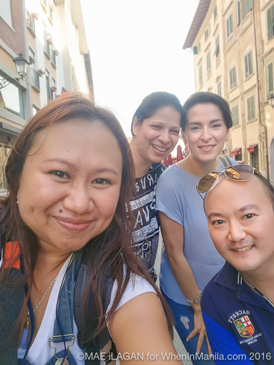 I was lucky enough to cross paths again with the flight attendants who helped me when I got sick. Saw them touring around Pisa as well, so we took the opportunity to take a groupfie
