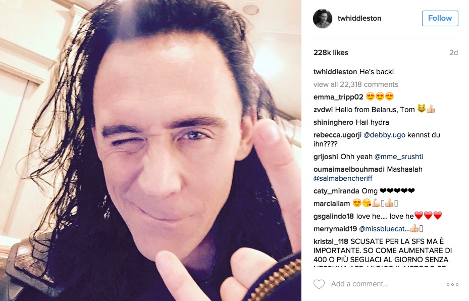Tom Hiddleston Loki Thor Ragnarok