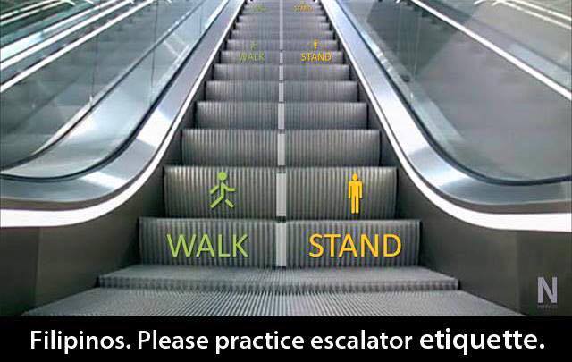 escalator etiquette