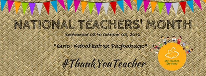 Support the celebration of National Teachers' Month, thank a teacher!