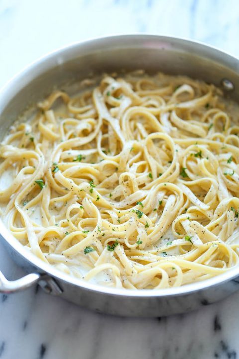 one post pasta garlic parmesan