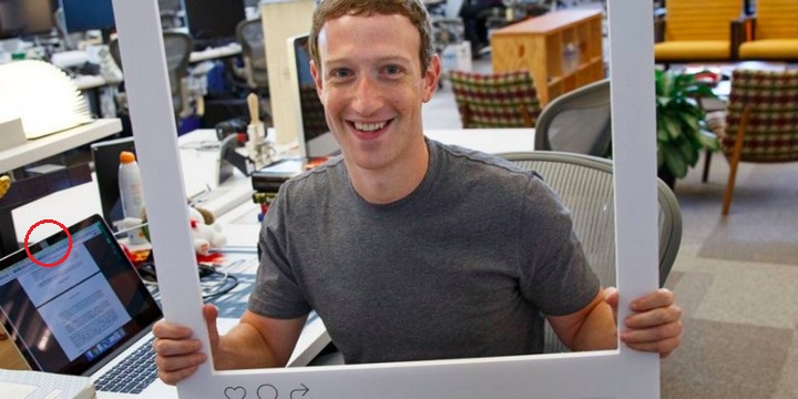 Mark Zuckerberg laptop camera cover