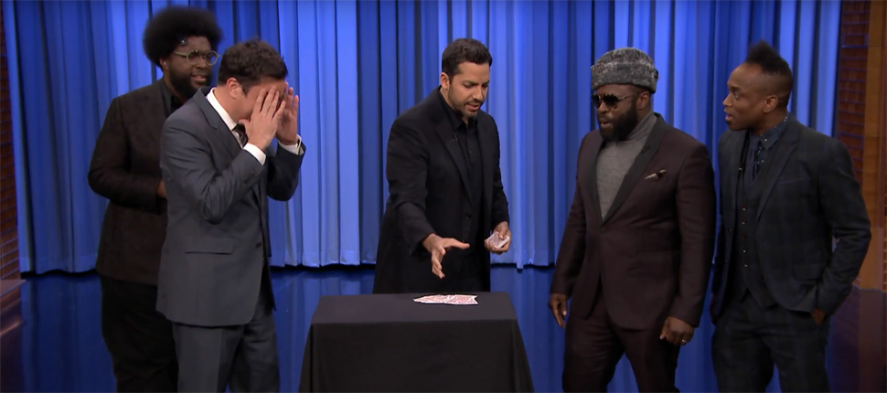 David Blaine magic trcik Jimmy Fallon