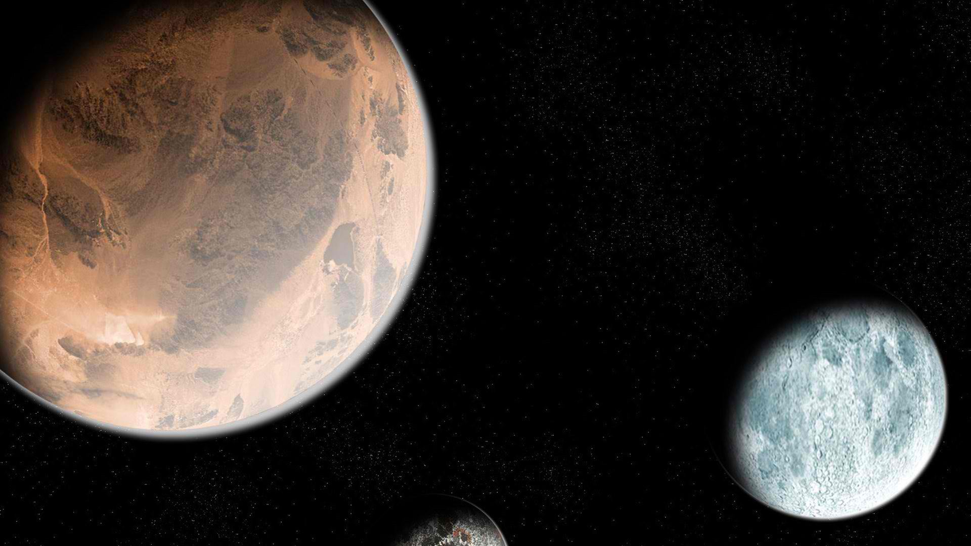 mars and two moons