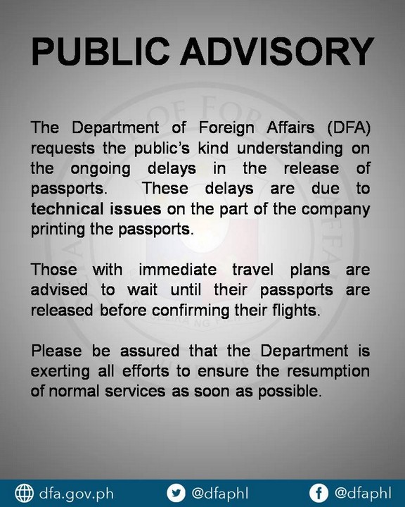 There are 15,000 Filipinos who apply for passports at the DFA and its satellite offices daily