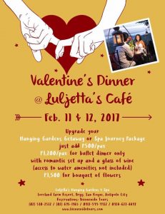 2017 Valentines Dinner Buffet at Luljetta's